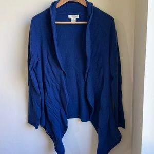 Open cardigan beautiful blue 100% cashmere sweater.
